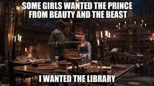 Beauty and the Beast library meme